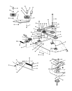 Fabricated Deck Spindle Assembly 48-Inch Diagram and Parts List for L48-KH (53AH8CTB050-25HP)(2011) Cub Cadet Lawn Tractor